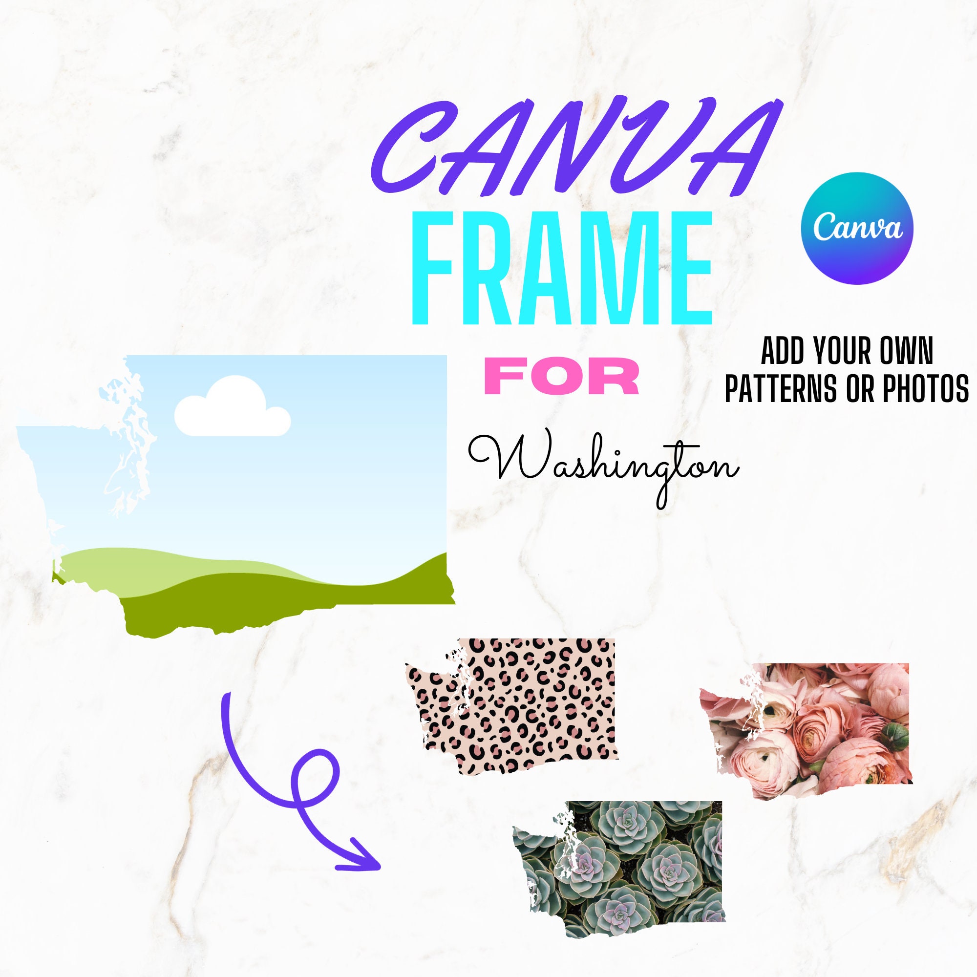 Canva Frame for Washington Digital Template