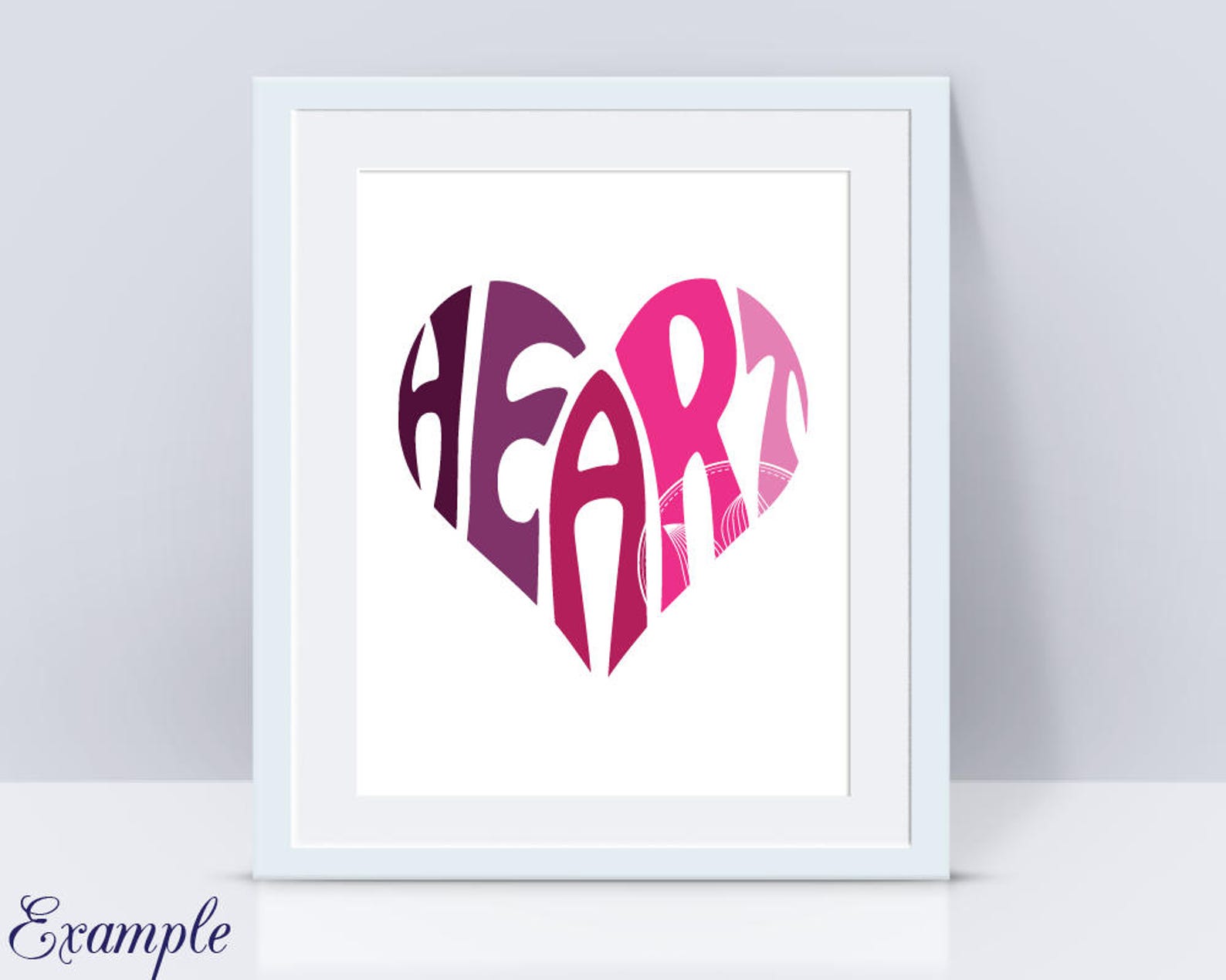 Heart Word Art Heart Svg Dxf Eps Png Jpg Heart Logo Design Etsy