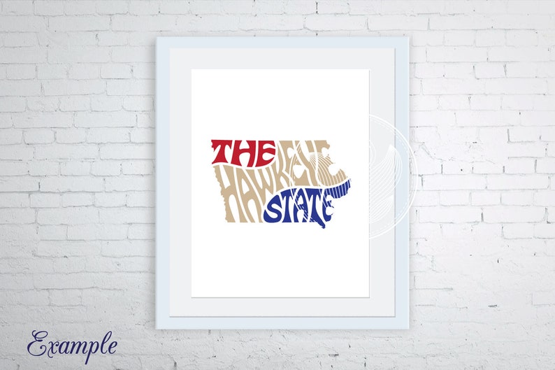 Download The Hawkeye State word Art Iowa Svg Dxf Eps Png Jpg Cut | Etsy