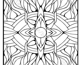 Coloring Page Circles 3 | Etsy