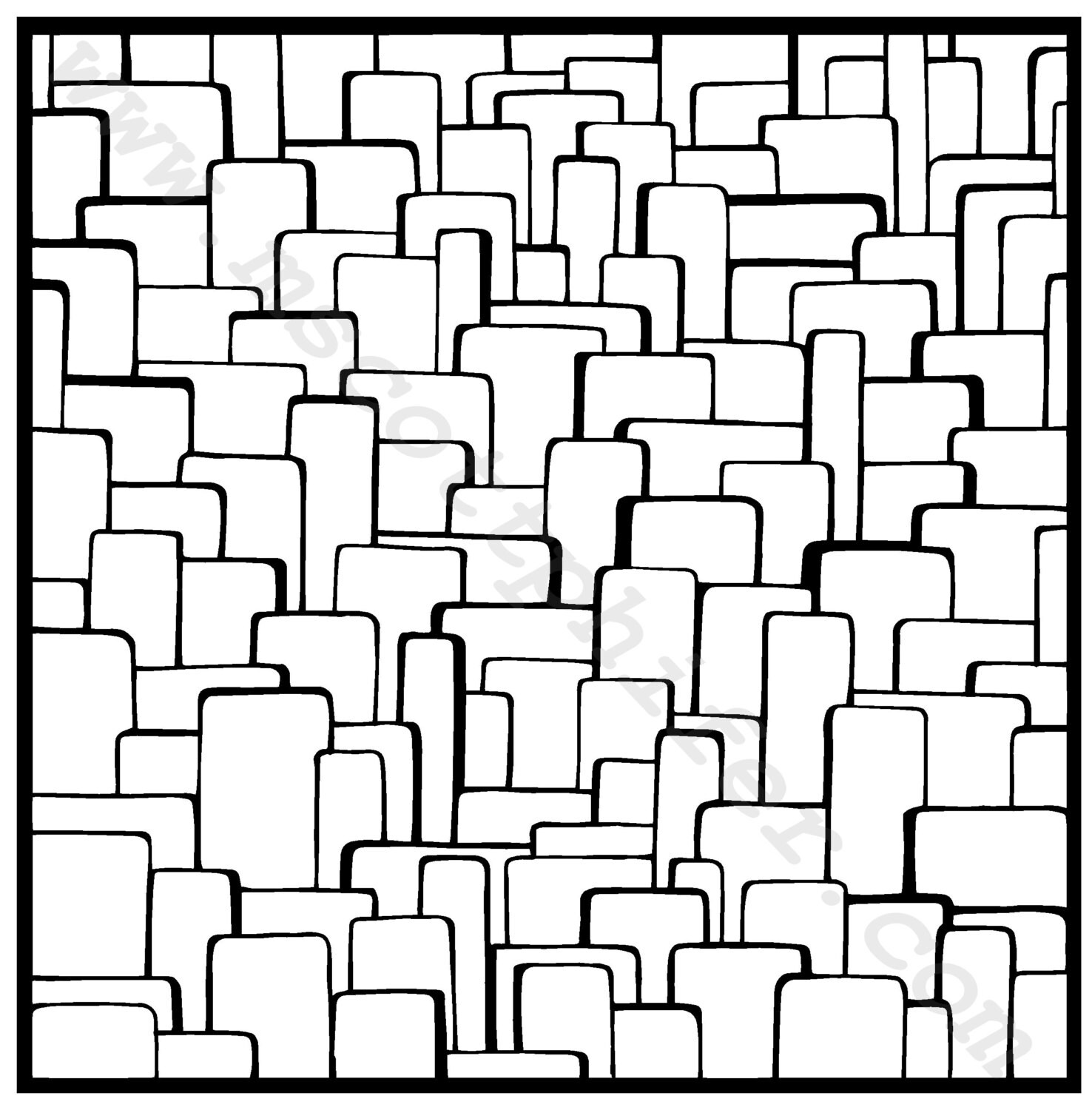 Coloring Page Hills | Etsy