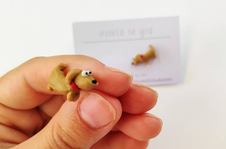 Dog Earrings Sausage Dog Polymer Clay Earrings Sausage Etsy