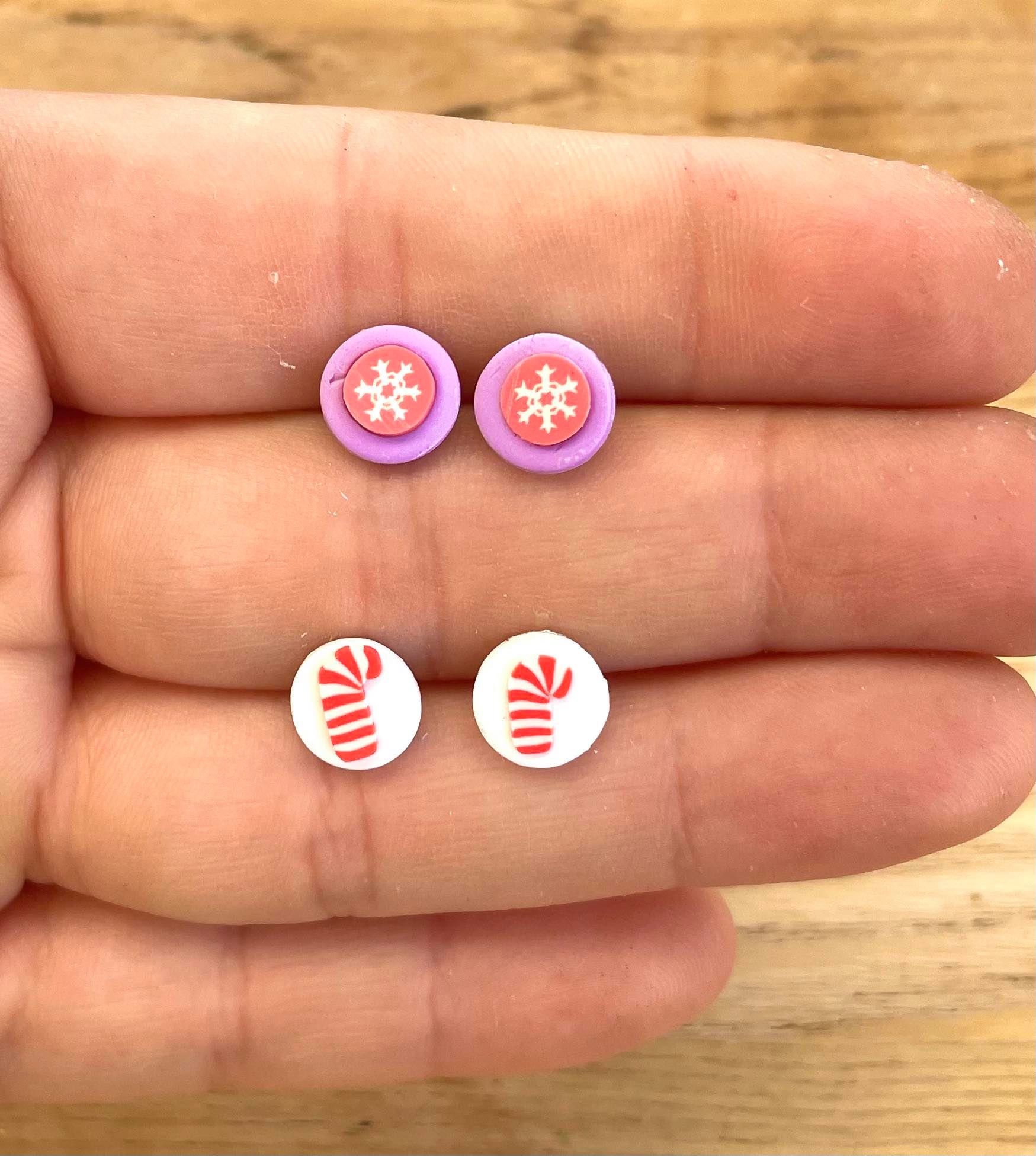 Christmas Studs Mini Stud Earrings Secret Santa Gift | Etsy UK