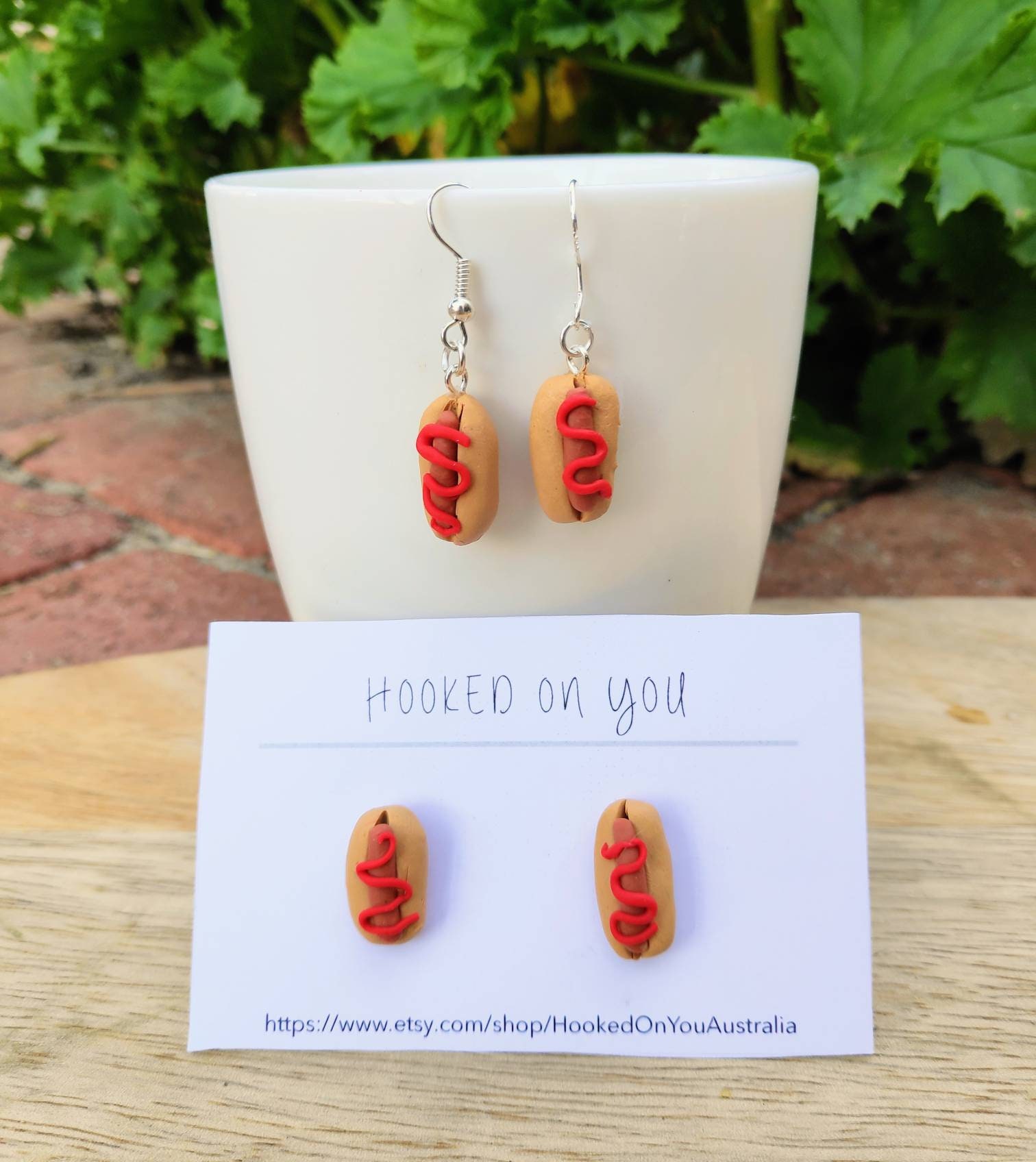 Hotdog Earrings Hot Dog Earrings Novelty Earrings Etsy