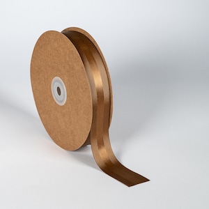 Satinbänder Grosgrain braun beige Gouri Taufe Hochzeit 25mm 50m Weihnachten Neujahr Luxus Geschenke Paket Lieferungen