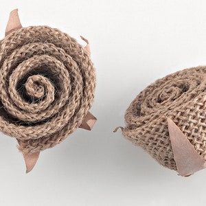 Burlap roses Flowers 10-200 Wedding supplies Party decorations Rustic baptism Handmade DIY barn theme Wholesale craft embellishments unique