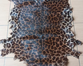 Leopard Rug Goat Skin  Rug, Fur Pelt  Animal Skin, Pelt ,floor Rug ,Animal Rug