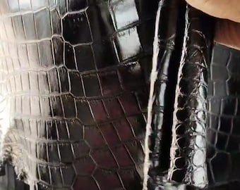 Genuine Alligator Leather Sheet — Luxury Exotic Hide for Bags, Wallets, Watch Straps & Fine Leathercraft