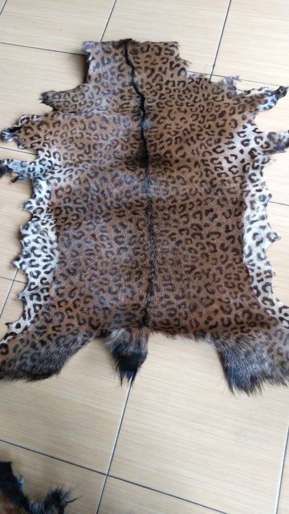 Cheetah Rug Goat Skin  Rug, Fur Pelt  Animal Skin, Pelt ,floor Rug ,Animal Rug