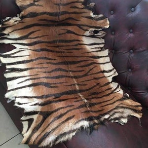 Tiger Rug Goat Skin , animal rug, Animal Skin Rug, animal skin rug  ,Pelt ,floor Rug , animal pelt