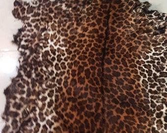 Leopard Rug Goat Skin  Rug, Fur Pelt  Animal Skin, Pelt ,floor Rug ,Animal Rug