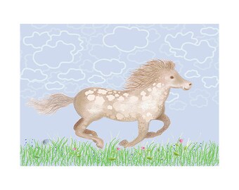 Cloud Pony -- blank greeting card