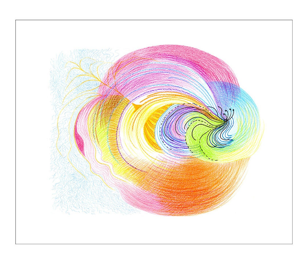 Abstract Design Drawing With Color