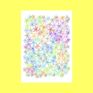 floral greeting card -- blank card 5 x 7