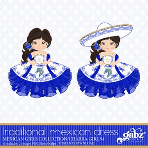 Mexican Girl, Fifteen Party, Sweet Sixteen, Clipart, Birthday, Charra, Mexican, Fiesta, Viva Mexico, Charro, 5 Mayo, Mexican, Gabz, MG94