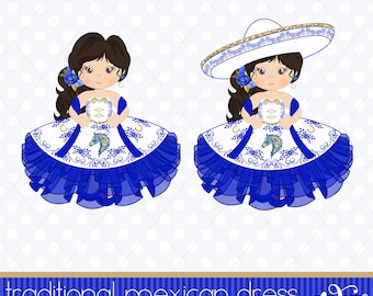 Mexikanische Mädchen, Fifteen Party, Sweet Sixteen, Clipart, Geburtstag, Charra, Mexikanisch, Fiesta, Viva Mexico, Charro, 5 Mayo, Mexikanisch, Gabz, MG94