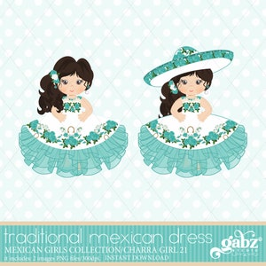 Chica mexicana, fiesta de quince, dulces dieciséis, clipart, cumpleaños, charra, mexicana, fiesta, viva mexico, charro, 5 de mayo, mexicana, gabz, MG21