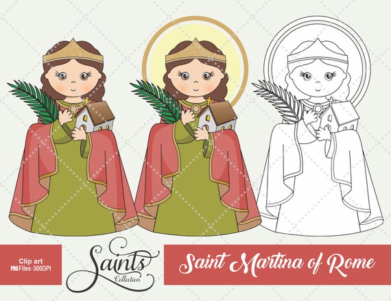 Saint Martina of Rome Saint Clipart Catechesis Santos - Etsy