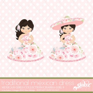 Mexikanische Mädchen, Fifteen Party, Sweet Sixteen, Clipart, Geburtstag, Charra, Mexikanisch, Fiesta, Viva Mexico, Charro, 5 Mayo, Mexikanisch, Gabz, MG9