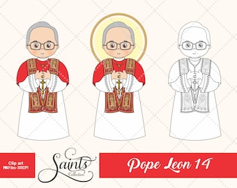 Pope Leon XIV, Religioso, Clipart, Catequesis, Santos, Colección Santos, Gabz