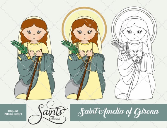 Saint Amelia of Girona Catholic Saint Religious Saint - Etsy