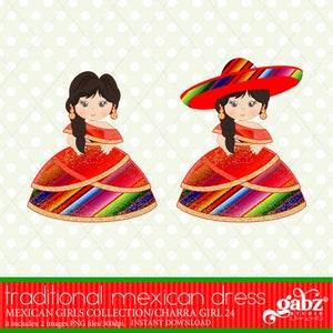 Chica mexicana, fiesta de quince, dulces dieciséis, clipart, cumpleaños, charra, mexicana, fiesta, viva mexico, charro, 5 de mayo, mexicana, gabz, MG24