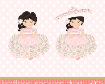 Mexican Girl, Fifteen Party, Sweet Sixteen, Clipart, Birthday, Charra
