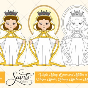 Vergine Maria, Regina e Madre di Misericordia, Virgen María, Reina y Madre de Misericordia, Santa cattolica, Santos, Collezione dei Santi, Gabz