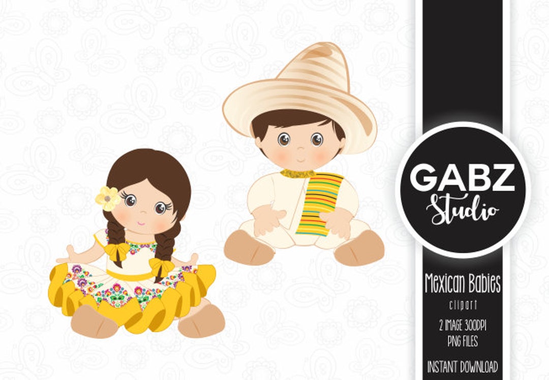 Bebés Mexicanos Folklore Mexicano Imágenes Prediseñadas - Etsy México