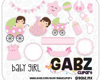 Flicka, Babyshower, Clipart, Flicka, Bakgrund, Babyshowerflicka, Gabz