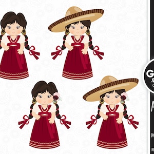 Adelita, Cinco de Mayo, Clipart, Födelsedag, Fiesta, Viva Mexico, Mexican Party, Gabz