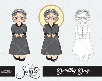 Dorothy Day, Diener Gottes, katholische Heilige, Kommunion, Saint Clipart, Catechese, Heilige Sammlung, Gabz