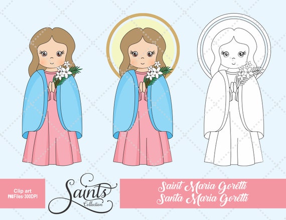 Saint Maria Goretti Communion Saint Clipart Holy Woman | Etsy