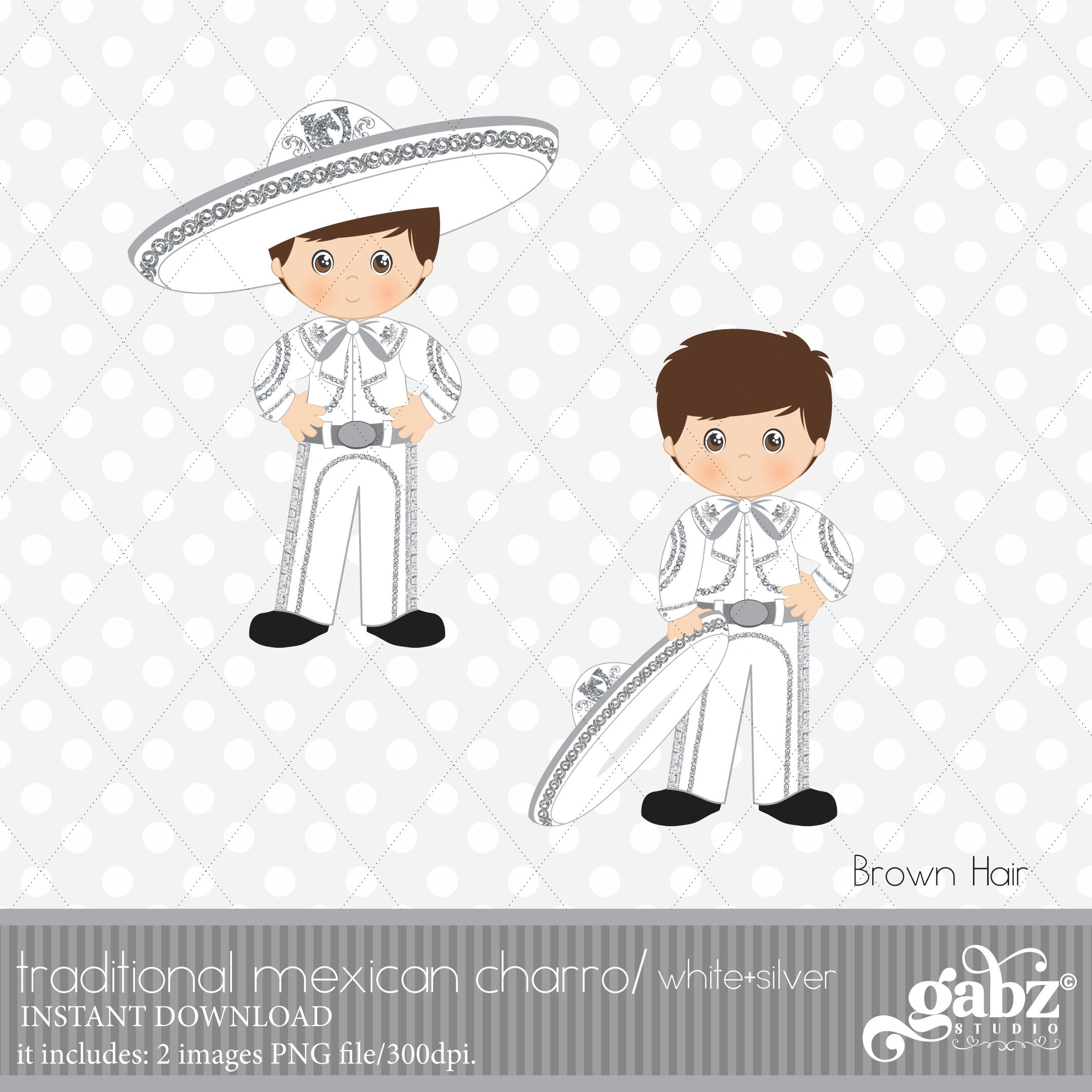 Charro, Silver and White, Brown Hair, Mexican Folklore, Clipart, Silver  Glitter, Aztec, Decorative, Communion, Mexican, Fiesta, Gabz - Etsy  Singapore, image size:2156x2156