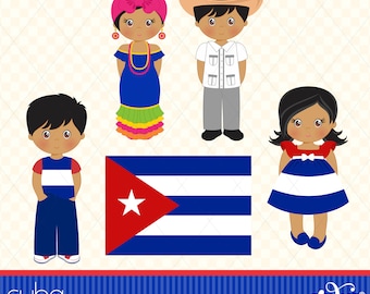 Havanna, Traditionelle Kleidung, Clipart, Junge, Mädchen, Gabz