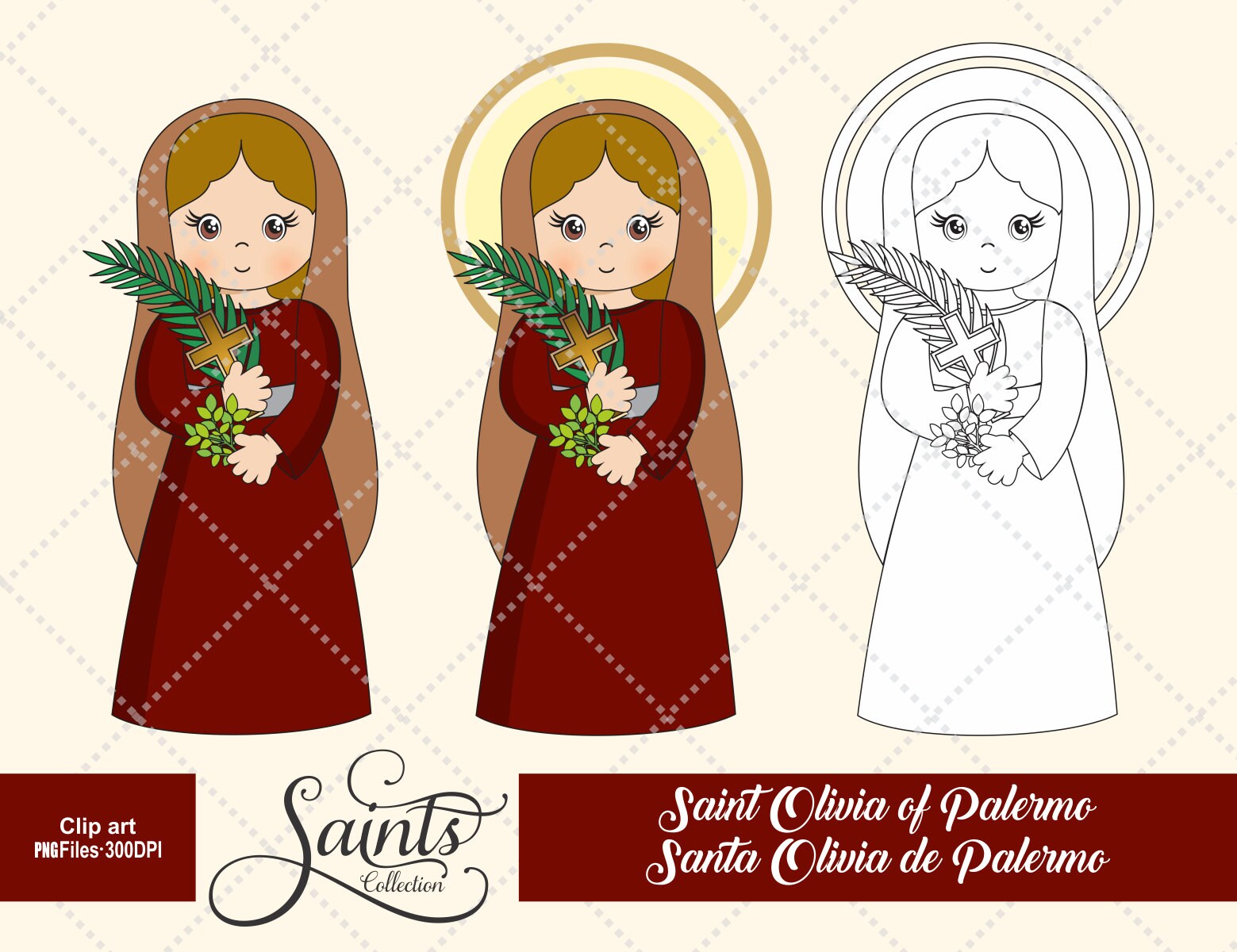 Saint Olivia of Palermo Santa Olivia De Palermo Catholic Etsy Australia