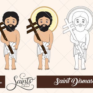 Święty Dyzma, Święty Katolicki, Religijny, Clipart Świętego, Cyfrowy Znaczek, Katecheza, Santos, Kolekcja Świętych, Gabz