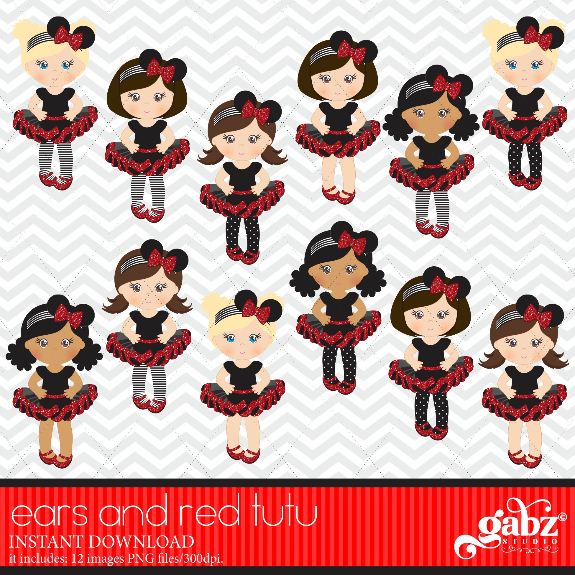 Como Poner Imagenes Png En Indesign Ears and Red Tutu Birthday Mouse Red Clipart Minnie Party - Etsy