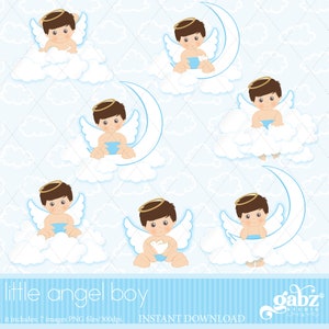 Petit ange garçon, Baptême, Baptême, Bébé garçon, Anges, Angel Boy, Gabz