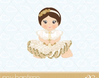 My Baptism, Little Girl, Christening, Clipart, Baby Girl, Gabz