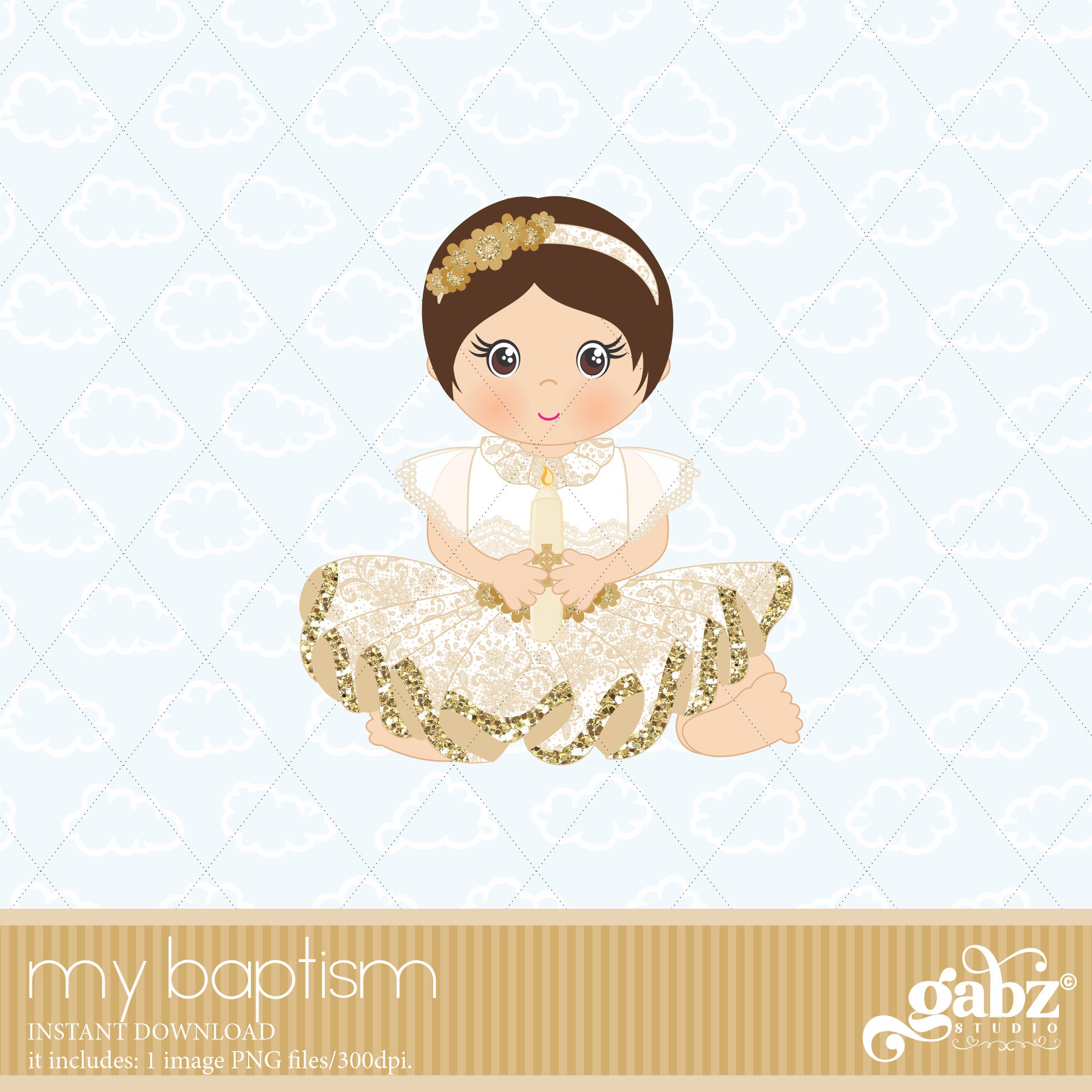 My Baptism, Little Girl, Christening, Clipart, Baby Girl