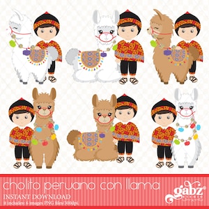 Cholito Peruano, Peruvian Birthday, Peru Tradition, Kids, Peruvian Boy, Llama, Peruvian Party, Peru, Clipart, Gabz