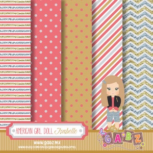 Girl Doll, Clipart, Digital Paper, Banner, Frames, Ribbons, Birthday Girl, Girl Party, Gabz