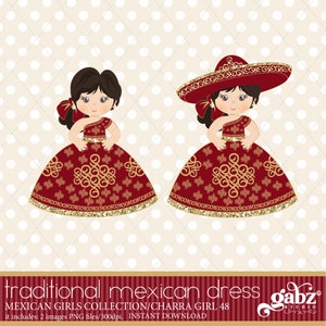 Mexican Girl, Fifteen Party, Sweet Sixteen, Clipart, Birthday, Charra, Mexican, Fiesta, Viva Mexico, Charro, 5 Mayo, Mexican, Gabz, MG48