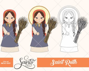 Ruth, katholische Heilige, Kommunion, Heilige Clipart, Katechese, Heilige Sammlung, Gabz