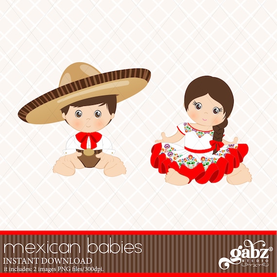 Mexican Babies Mexican Folklore Clipart Aztec Decorative - Etsy