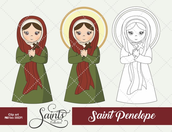 Saint Penelope Saint Clipart Catechesis Santos First - Etsy