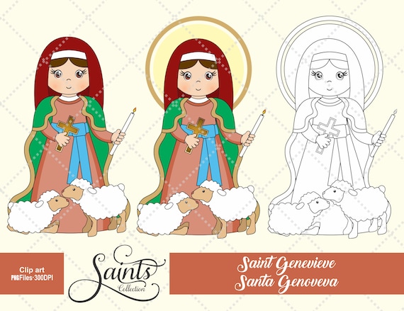 Saint Genevieve Santa Genoveva Holy French Catholic Saint | Etsy