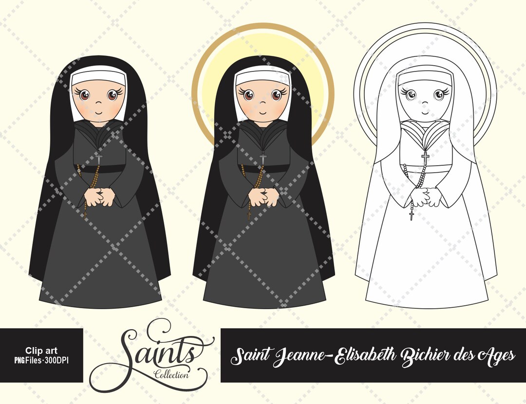 Saint Jeanneelisabeth Bichier Des Ages Saint Clipart Etsy