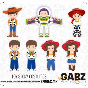 Kids Costumes, Clipart, Toy Story Costumes, Birthday, Birthday Twins, Kids Clipart, Gabz